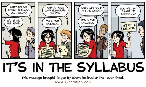 In the syllabus